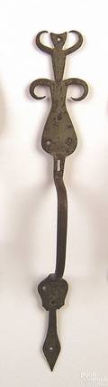 American wrought iron thumb latch 18th c