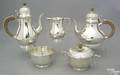 English 5pc sterling tea service ca 1953
