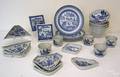 Chinese export to include 9 blue and white porcelain condiment dishes