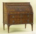 Dutch walnut veneer cylinder desk ca 1785
