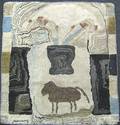Folk art hooked rug 19th c