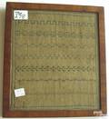 Silk on linen sampler wrought by Mary Wheeldon