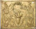 French carved pine plaque