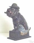 Reproduction cast iron Ole Puffer dog bank