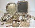 Group of silver and silver plate to include platters