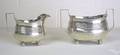 English silver creamer and sugar