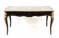 Louis XV Style Ebonized  Ormolu Bureau Plat