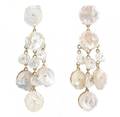 Pair of Ladies 14k Gold  Keshi Pearl Earrings