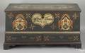 Lancaster Pennsylvania painted dower chest by the Embroidery Artist dated 1788