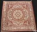 Red and white jacquard coverlet