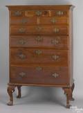 Chester County Pennsylvania Queen Anne walnut Octorara tall chest ca 1740