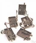 Five American wrought iron box locks 18th19th c