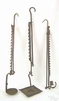 Wrought iron adjustable sawtooth trammel 18th c