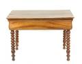 French Louis Philippe One Drawer Table Walnut