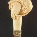 Ivory Horse Head Walking Stick