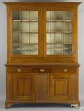 Pennsylvania Chippendale walnut 2part dutch cupboard ca 1795