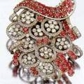 Unusual Ruby and Diamond ClipBrooch
