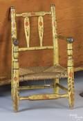 Pennsylvania painted childs armchair early 19th c