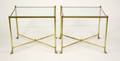 Pair of Regency Style Mid Century Brass Tables