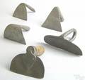 Five Pennsylvania wrought iron dough scrapers 18th19th c