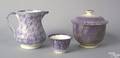 Three pieces of purple spatter 19th c