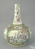 Chinese export rose medallion water bottle 19th c