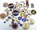 Group of political buttons