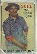 Gerrit A Beneker WWI poster titled Sure Well Finish the Job