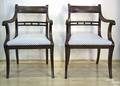 Pair of Regency mahogany open armchairs ca 1820