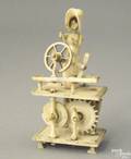 Prisoner of war mechanical scrimshaw carving early 19th c