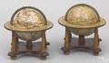 Pair of celestial and terrestrial table top globes early 19th c
