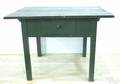 Green painted one drawer tavern table