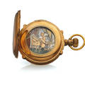 SWISS EROTIC AUTOMATON QUARTER REPEATER GILT Swiss