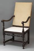 Canadian William  Mary walnut armchair ca 1750