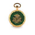 LOUIS AUDEMARS GOLD  ENAMEL PENDANT WATCH Ls