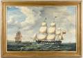 British Merchant Navy Maritime Scene Oil