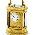 OVAL REPEATING MINIATURE CARRIAGE CLOCK French