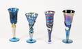 Collection of 4 Colin Heaney Art Glass Goblets