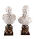 Pair of Sevres Style Parian Ware Busts 19th C