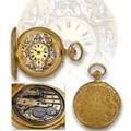 THE CHERUB MUSICIANS  THREE HAMMER CARILLON MINUTE REPEATER  AUTOMATON WATCH WITH FOUR ACTIONS Attributed to C