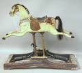Carved and painted childs rocking horse late 19th c