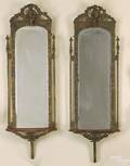 Pair of Continental giltwood mirrors ca 1800