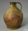 New Hampshire redware ovoid jug 19th c