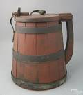 Painted pine bucket 19th c
