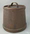 American painted pine firkin 19th c