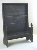 New England painted pine settle late 18th c