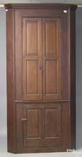 Pennsylvania pine onepiece corner cupboard