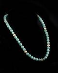 Jadeite Jade Beaded Necklace w Gold Tone Beads