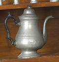Israel Trask pewter coffee pot