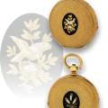 GOLD  ENAMEL HUNTER POCKET WATCH Joseph Duvernay